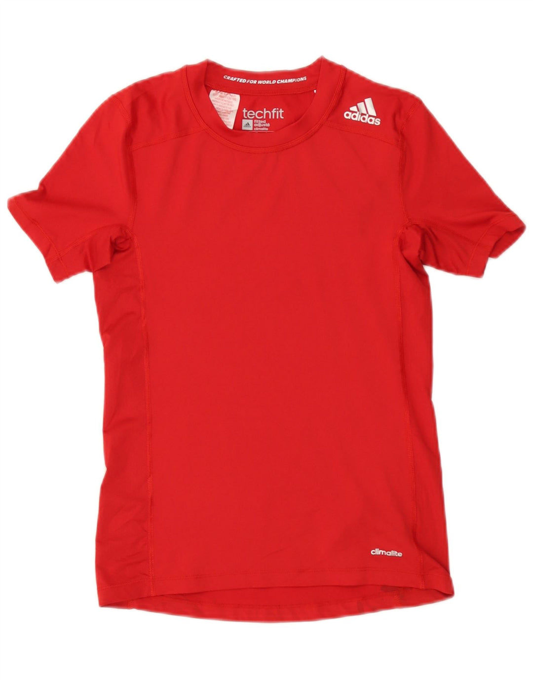 Adidas Boys Climalite T-Shirt Top 13-14 År Rød Polyester