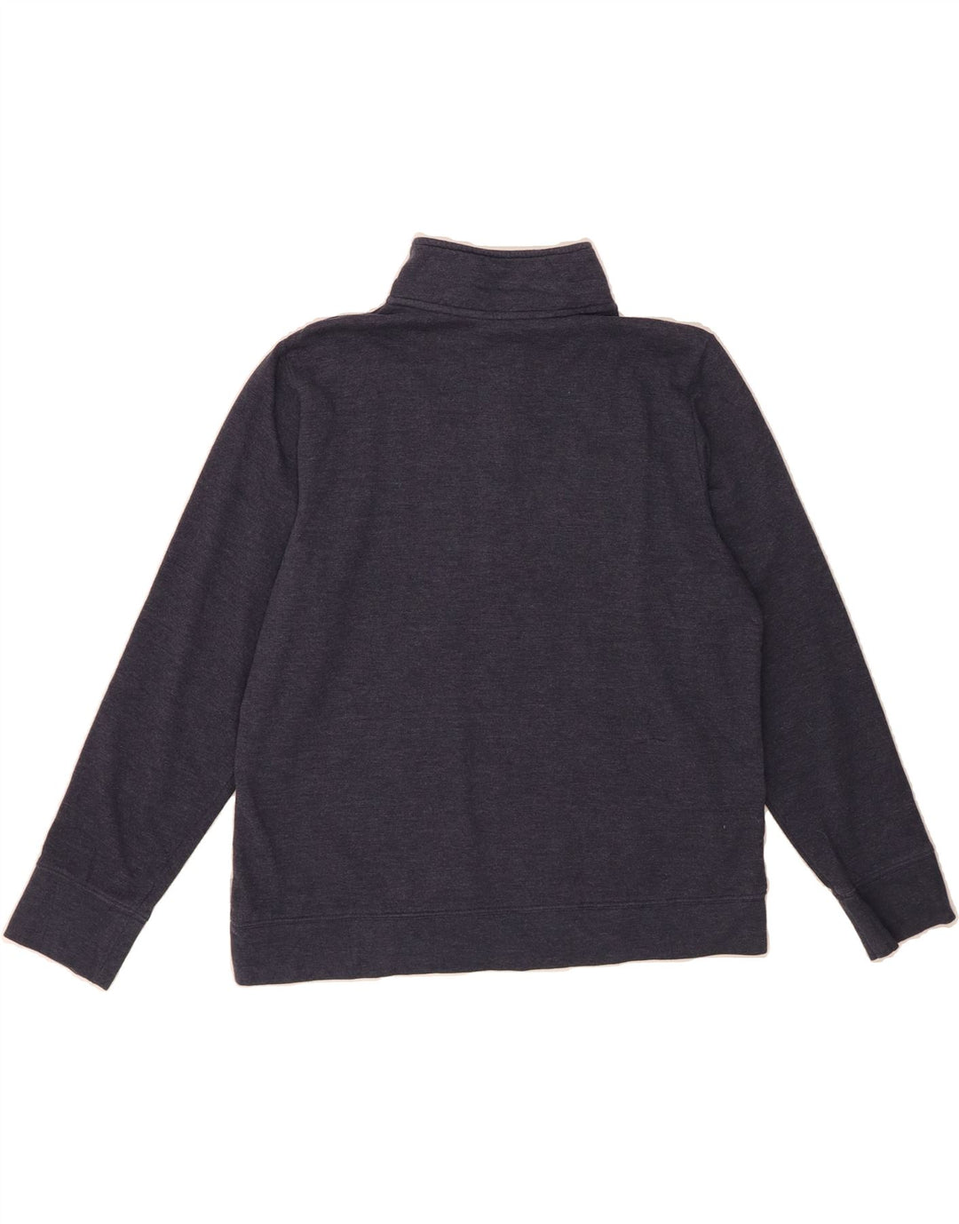 EDDIE BAUER Womens Zip Neck Sweatshirt Jumper UK 16 Large Blue Cotton Vintage Eddie Bauer and Second-Hand Eddie Bauer from Messina Hembry 