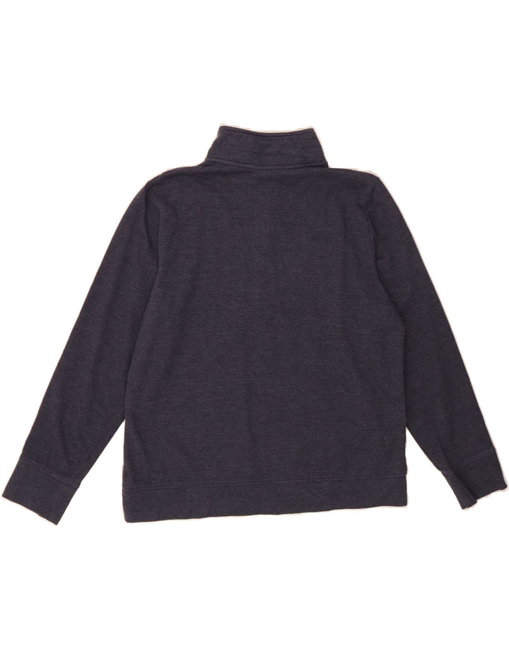 EDDIE BAUER Womens Zip Neck Sweatshirt Jumper UK 16 Large Blue Cotton Vintage Eddie Bauer and Second-Hand Eddie Bauer from Messina Hembry 