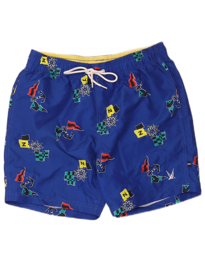 Nautica Herre grafiske svømmeshorts Små blå polyester
