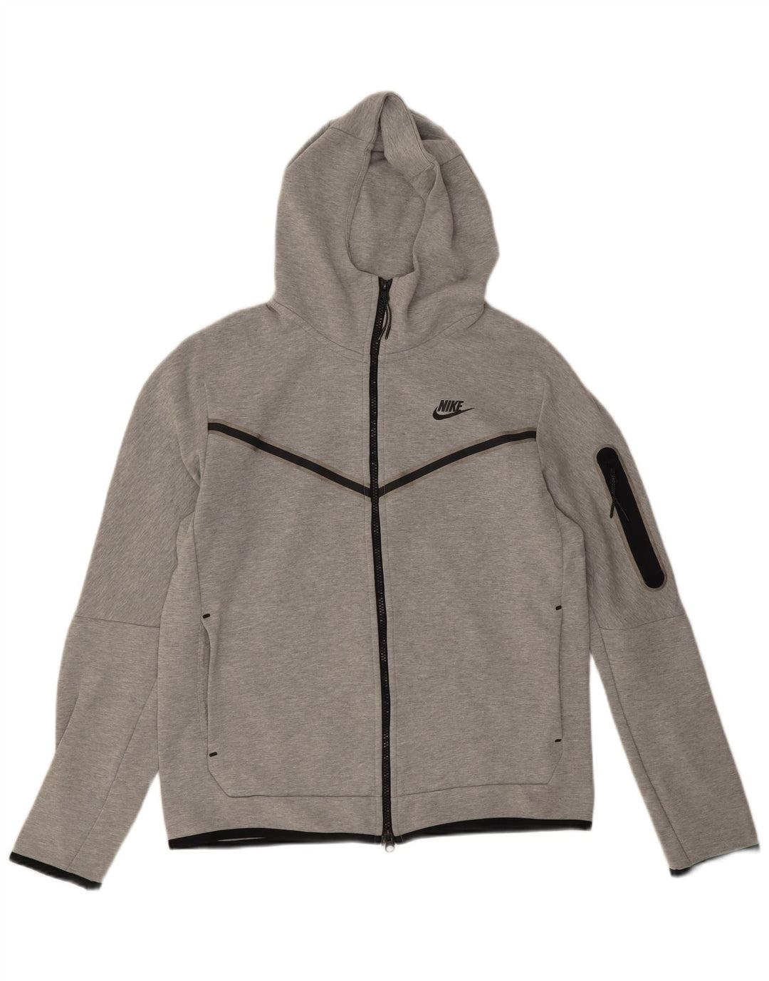 Nike hættetrøje med lynlås til mænd Medium Grey Flecked Bomuld