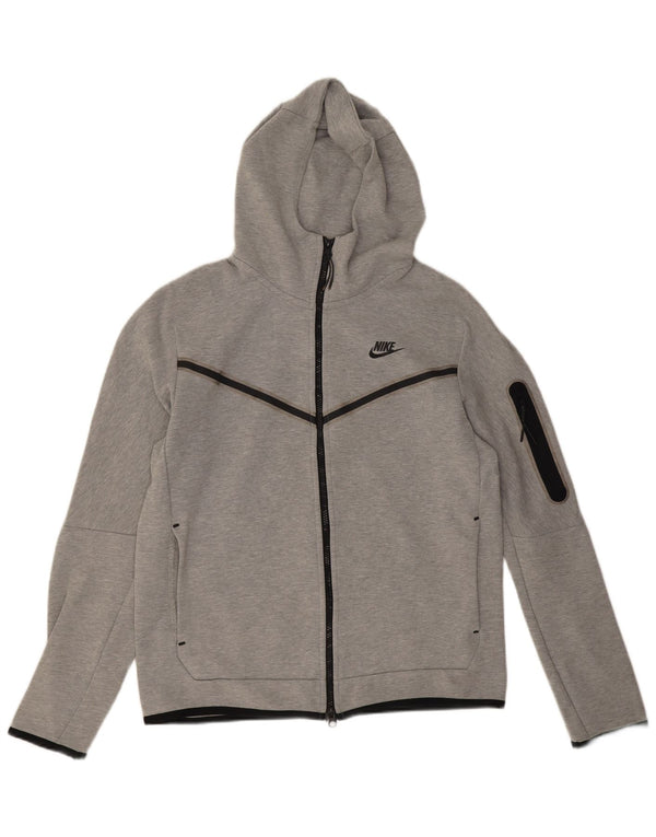 Nike hættetrøje med lynlås til mænd Medium Grey Flecked Bomuld