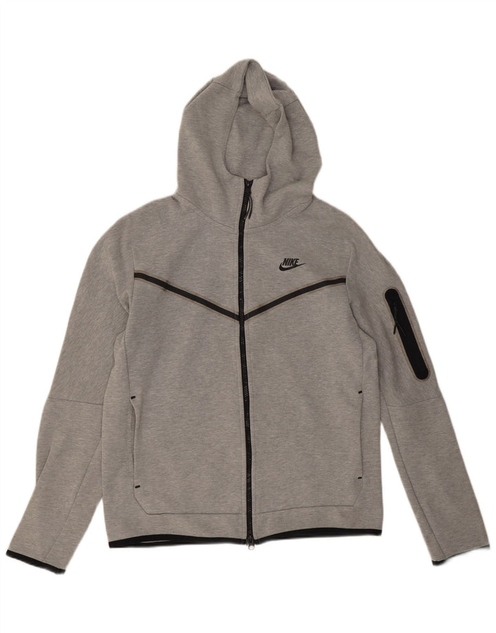Nike hættetrøje med lynlås til mænd Medium Grey Flecked Bomuld