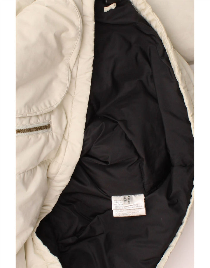 ELHO Womens Padded Jacket UK 20 2XL White Colourblock Cotton Vintage Elho and Second-Hand Elho from Messina Hembry 