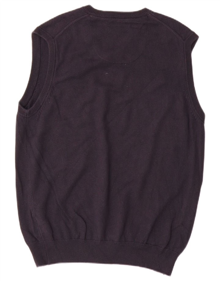 Marks & Spencer Herre Blue Harbor Vest Tank Top Medium Navy Blue Bomuld