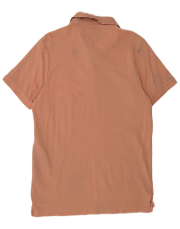 Tommy Hilfiger Herre Slim Fit Polo Shirt Large Pink Bomuld
