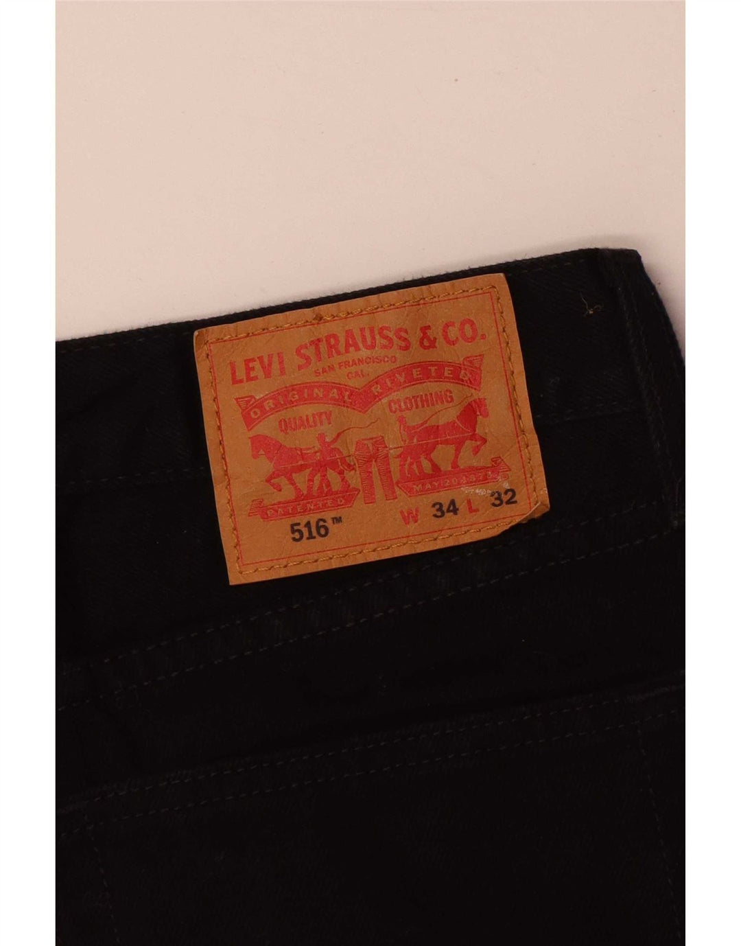 Levi's Herre 516 Slim Straight Jeans W34 L32 Sort Bomuld