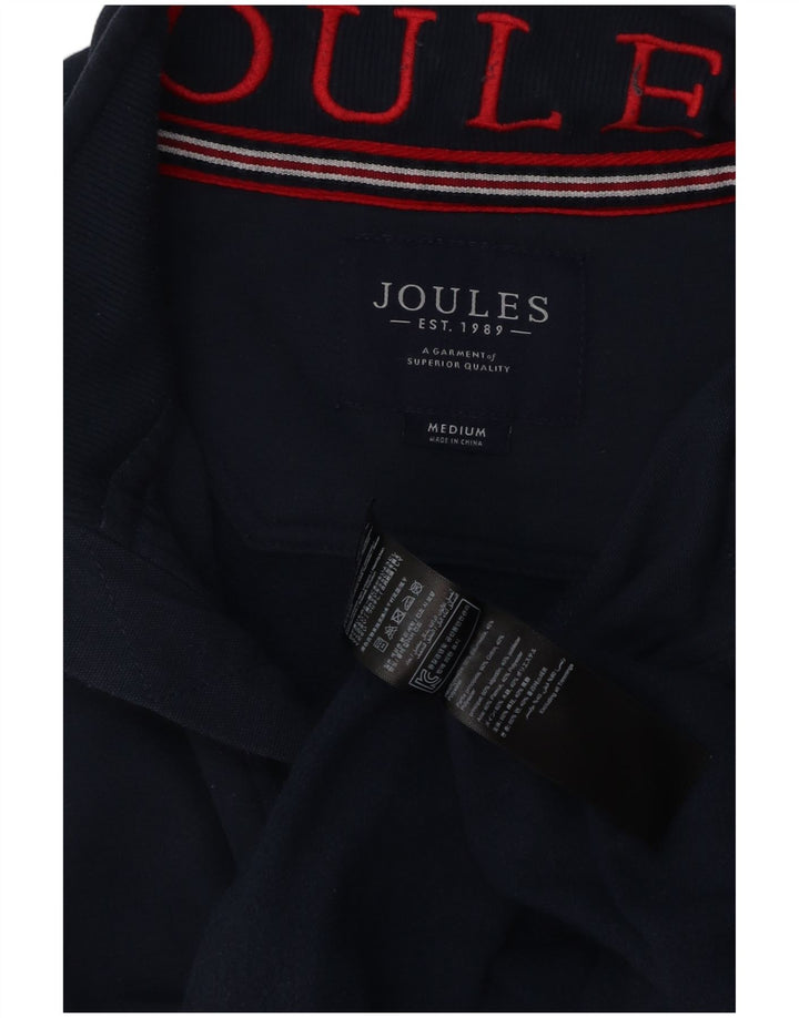 Joules Herre Button Neck Sweatshirt Jumper Medium Navy Blue Bomuld