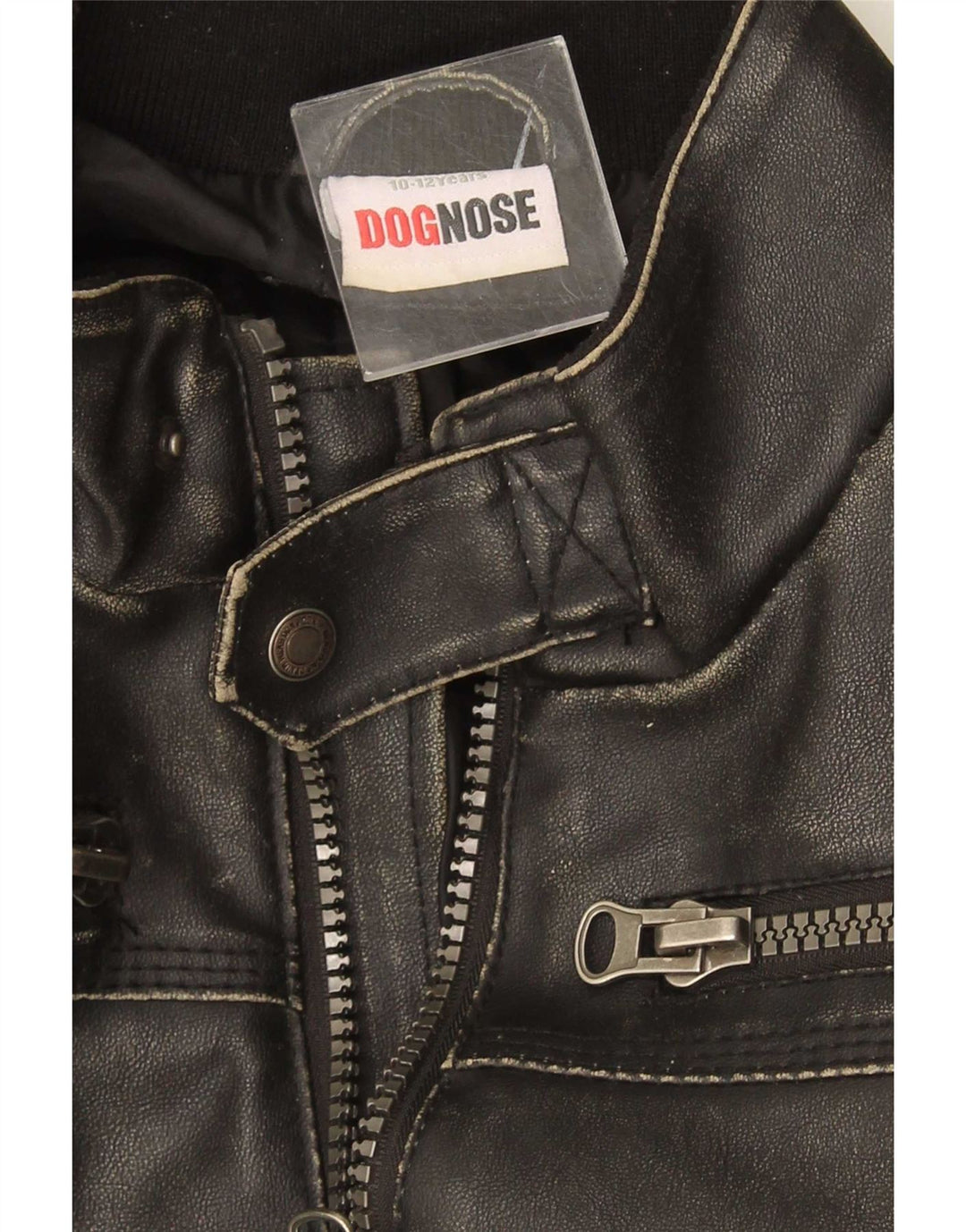 Dognose Boys Bomber Læderjakke 10-11 år Sort