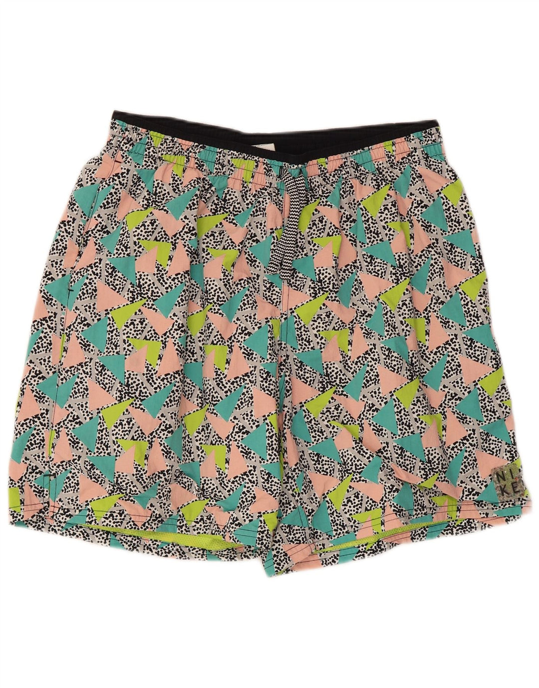 Nike Badeshorts til mænd, store flerfarvede geometriske polyamid