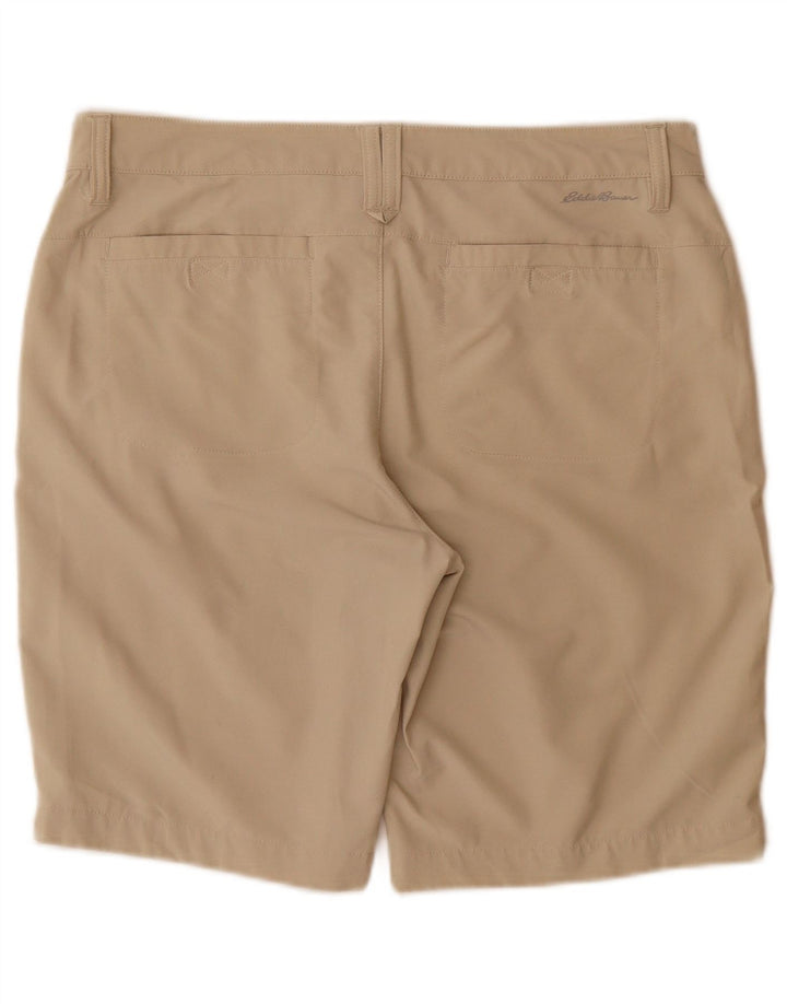 Eddie Bauer Dame Casual Shorts US 10 Large W32 Beige Polyester