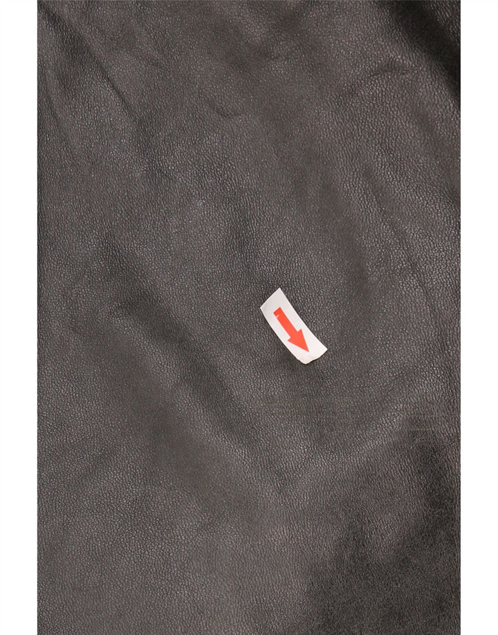 VINTAGE Herre Læderjakke UK 42 XL Sort Læder