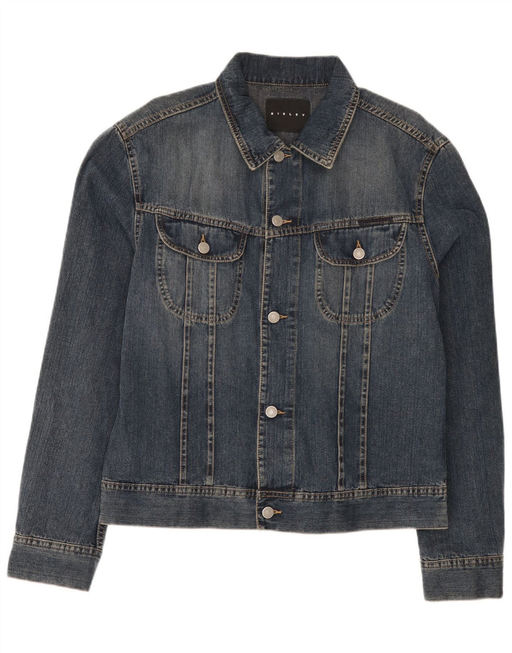 Sisley Herre denimjakke UK 40 Large Blue Cotton