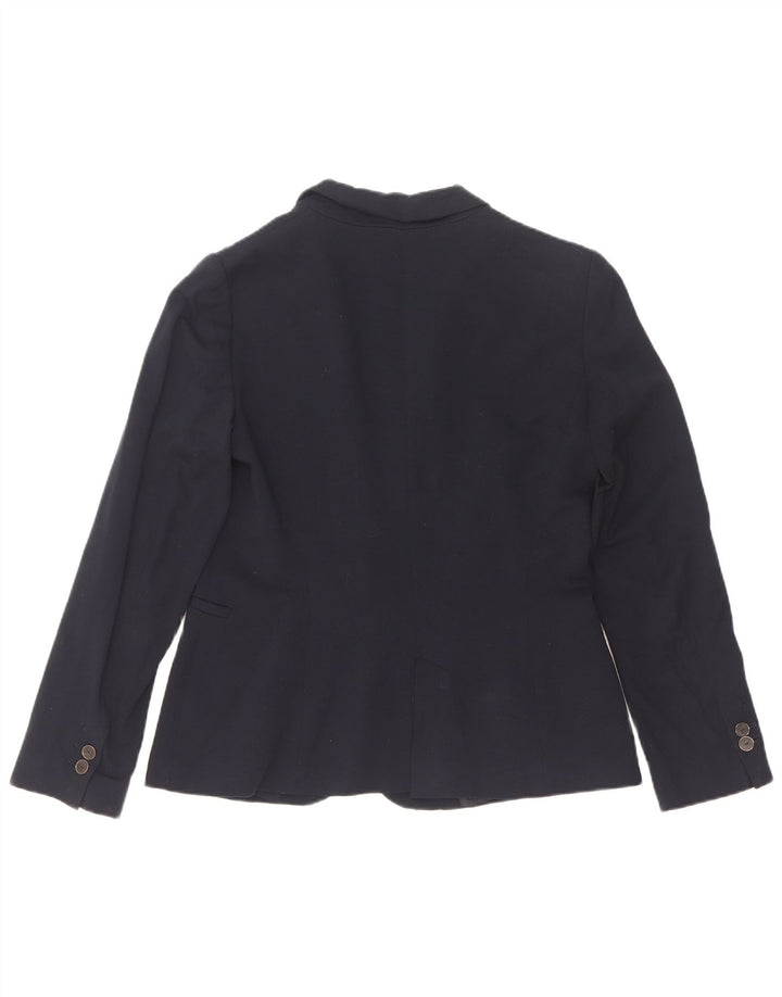 Zara Dame 1 Knap Blazer Jacket UK 12 Medium Navy Blue