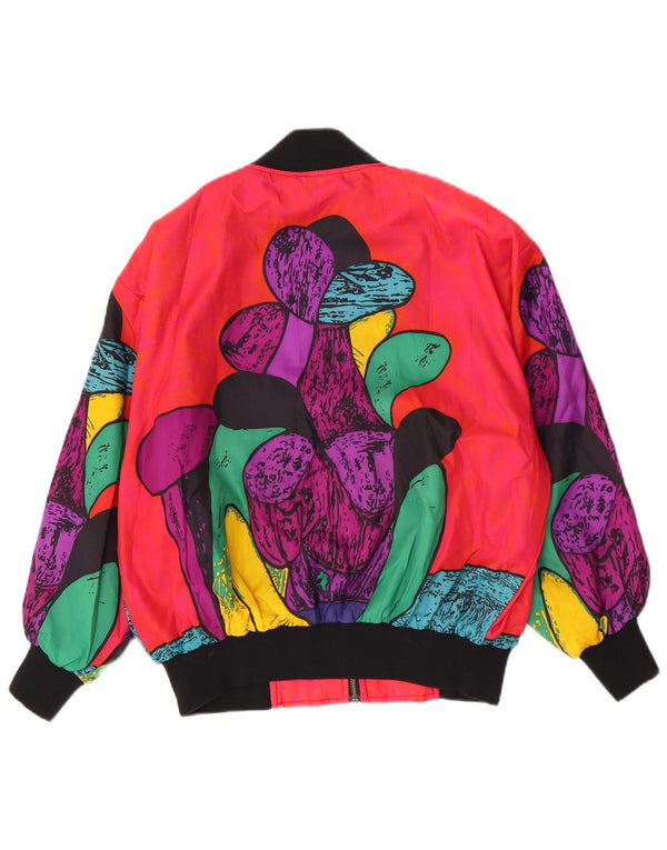 Vintage Womens Abstract Pattern Bomber Jacket IT 46 Large Multicoloured