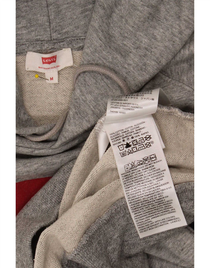 Levi's Grafisk hættetrøje til mænd mellemgrå flækket bomuld