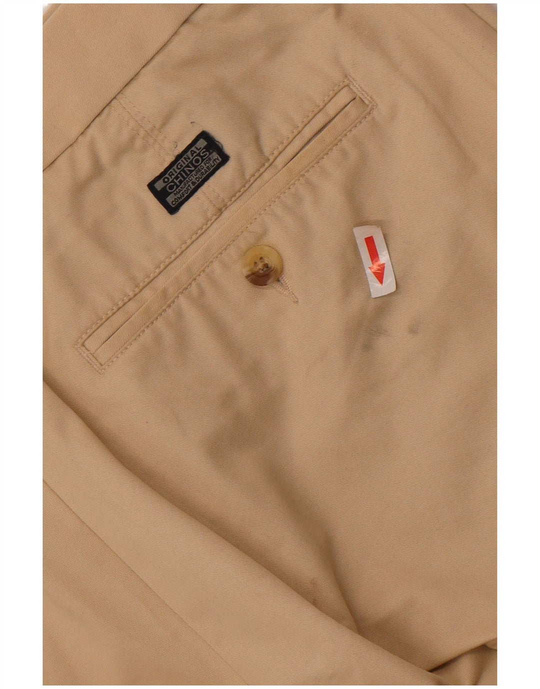 Marks & Spencer Straight Suit Bukser til mænd W36 L29 Beige Bomuld