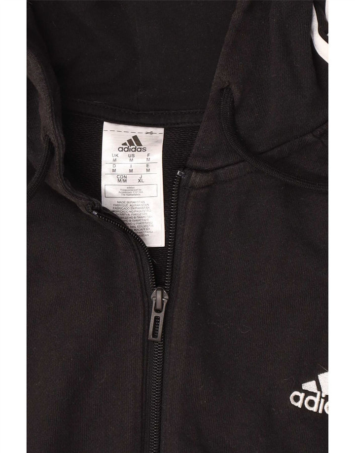 Adidas Hættetrøje med lynlås til mænd mellem sort bomuld