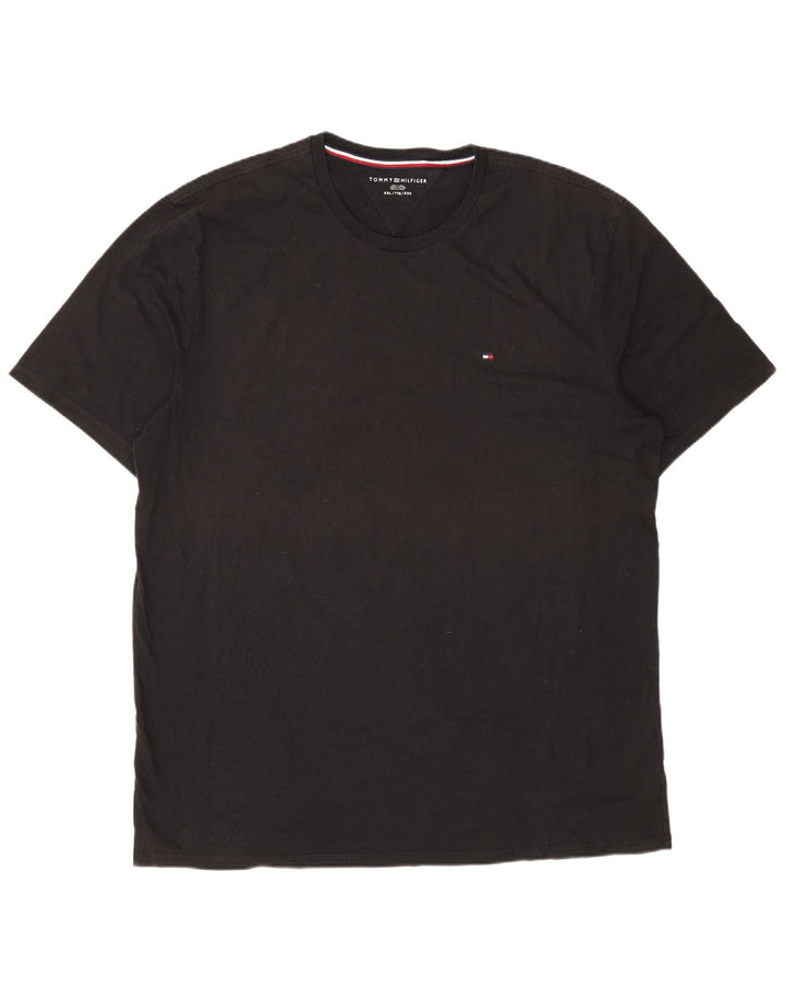 Tommy Hilfiger Herre T-Shirt Top 2XL Sort Bomuld