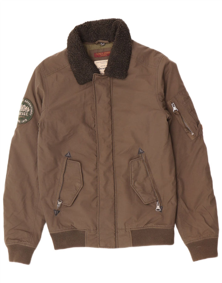 Jack & Jones Bomberjakke til mænd UK 34 XS Khaki Bomuld