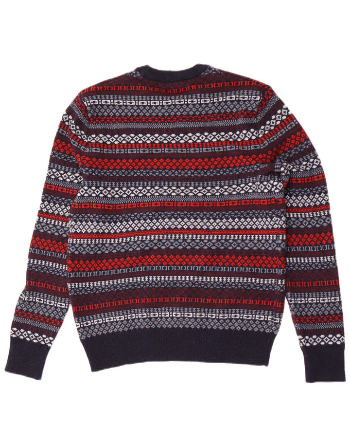Gap Herre Crew Neck sweater lille marineblå geometrisk lammeuld