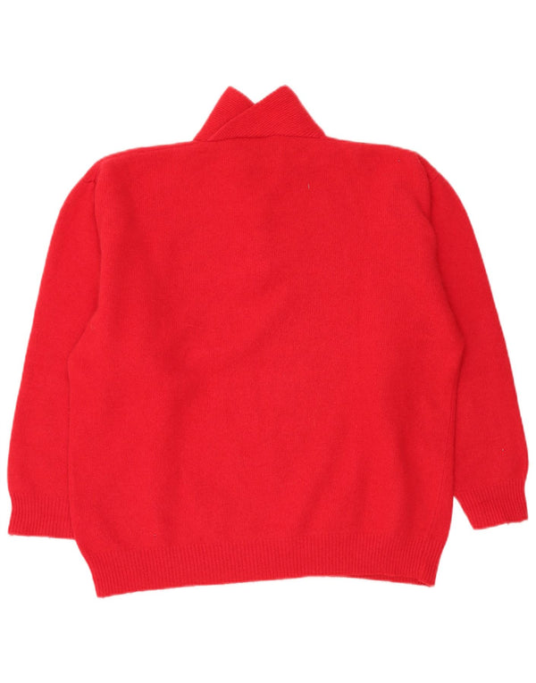 Offentlig Dame Polo Neck Jumper Sweater EU 44 XL Rød Uld