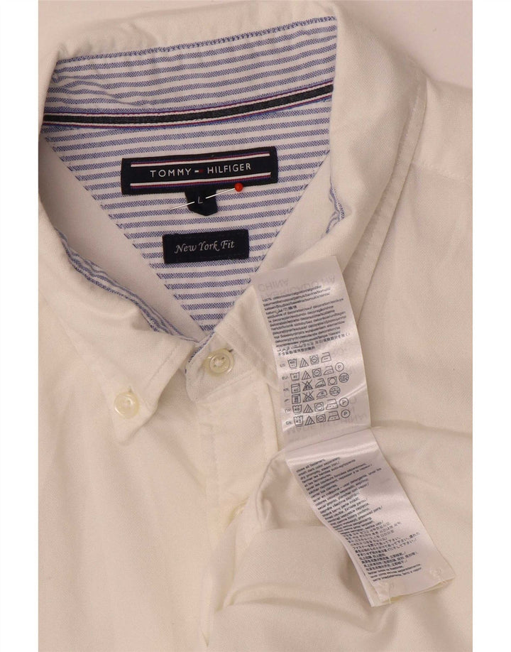 Tommy Hilfiger Herreskjorte Stor hvid bomuld