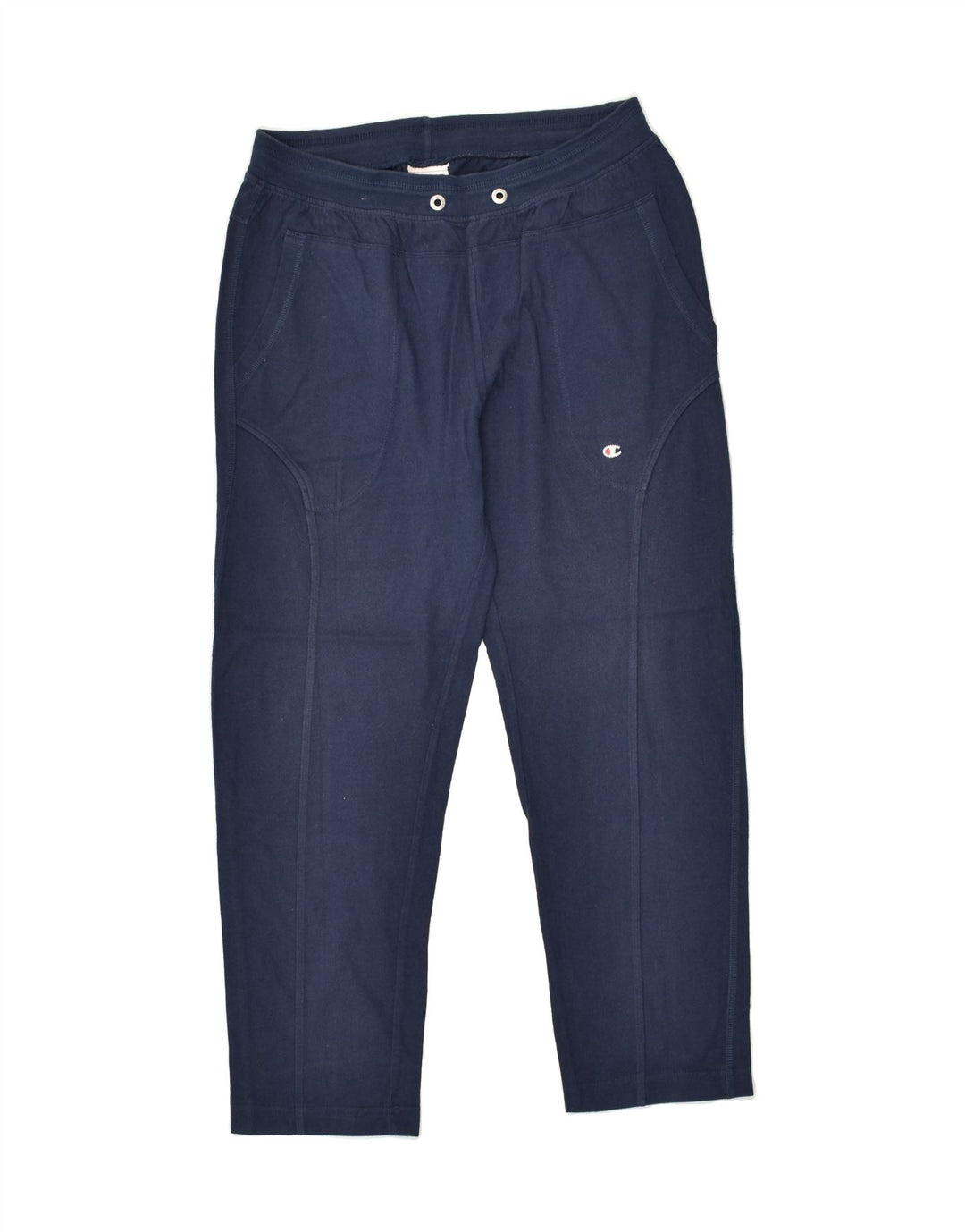 CHAMPION Womens Heritage Classics Tracksuit Trousers UK 14 Large Navy Blue | Vintage Champion | Thrift | Second-Hand Champion | Used Clothing | Messina Hembry 
