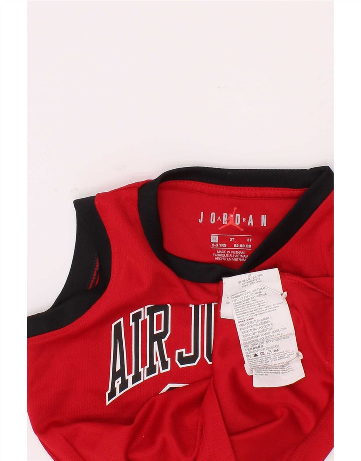 Jordan Boys Grafisk Vest Top 2-3 År Rød Polyester