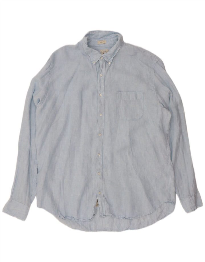 J. CREW Herre Tall Classic Fit skjorte 2XL Blå hør