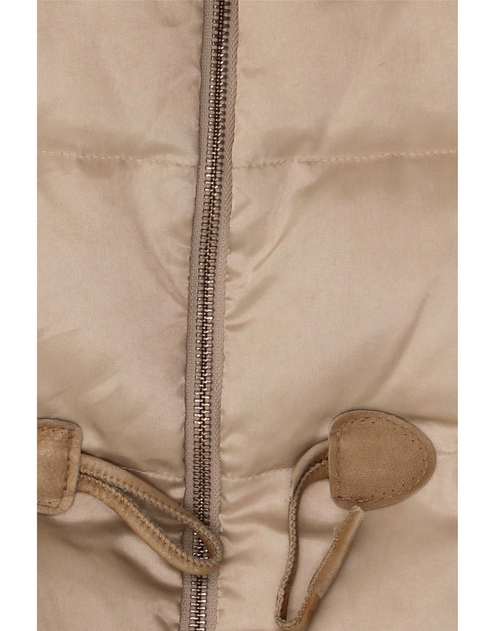 Moschino Dame Duffle Polstret Frakke UK 14 Large Beige Polyester