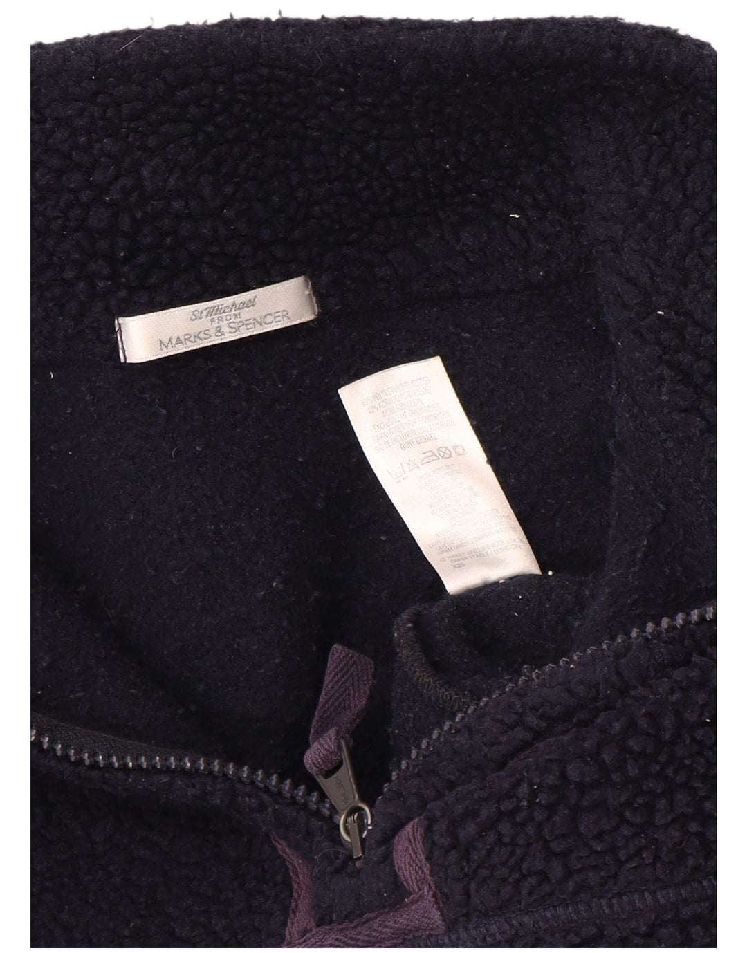 Marks & Spencer Dame Oversized Fleece Jumper UK 12 Medium Navy Blue