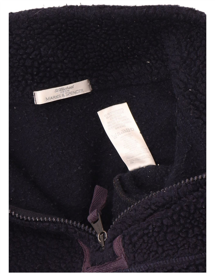 Marks & Spencer Dame Oversized Fleece Jumper UK 12 Medium Navy Blue