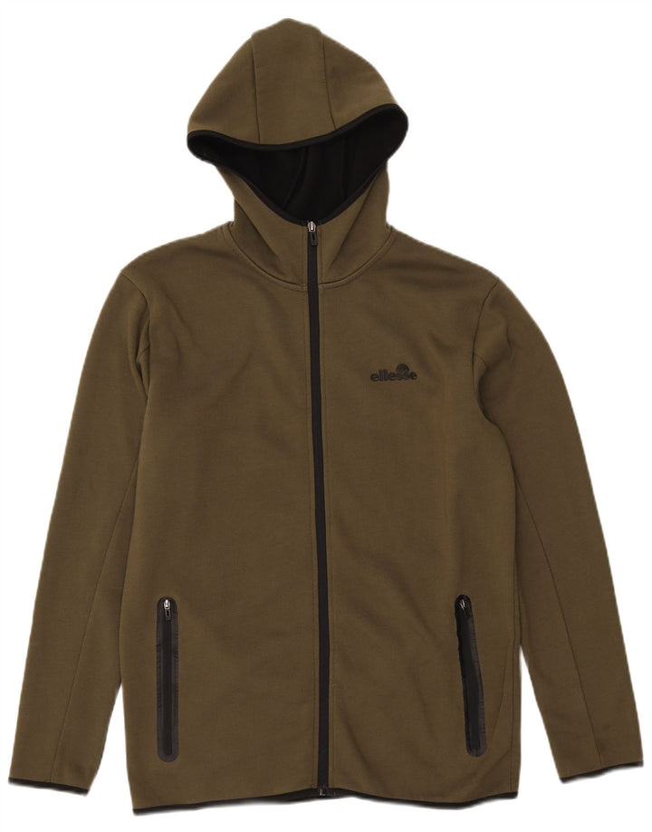 Ellesse Herre lynlås hættetrøje Sweater Small Khaki Polyester