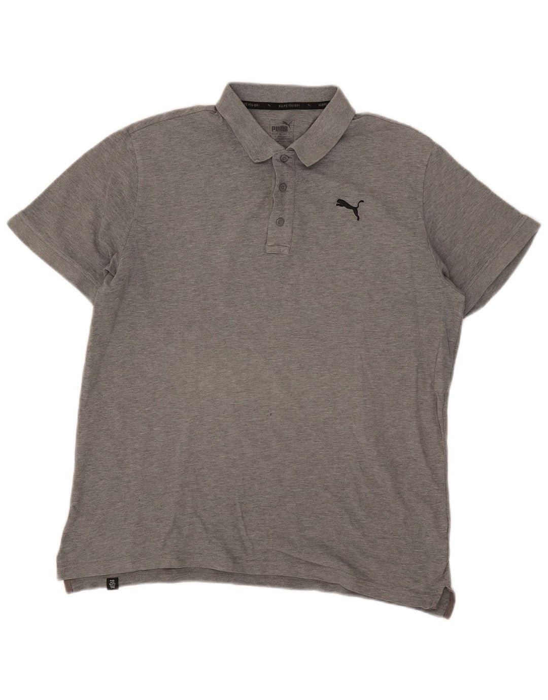 Puma Herre Polo Shirt Stor Grå Bomuld