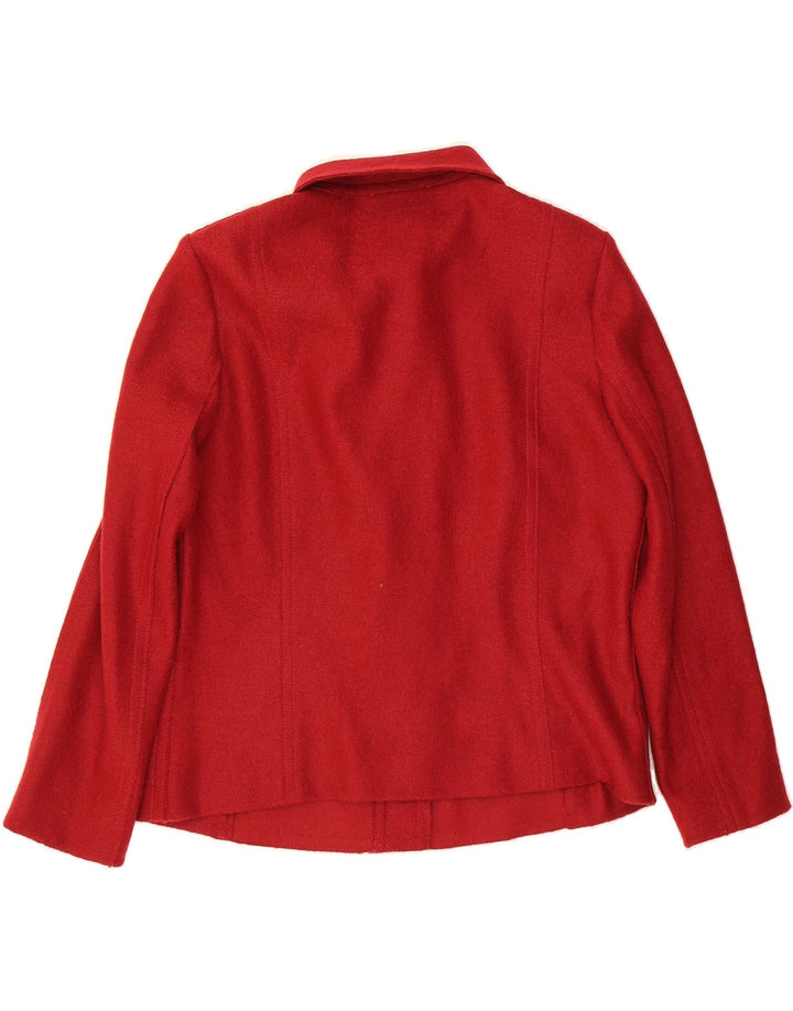 DIANA GALLESI Womens 4 Button Blazer Jacket UK 12 Medium Red Vintage Diana Gallesi and Second-Hand Diana Gallesi from Messina Hembry 
