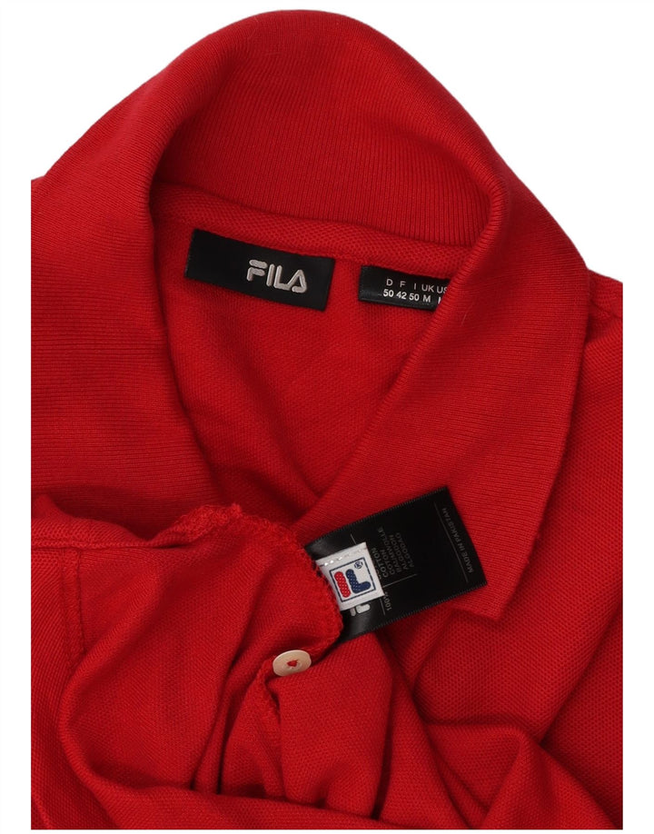 Fila herre poloshirt Medium rød bomuld