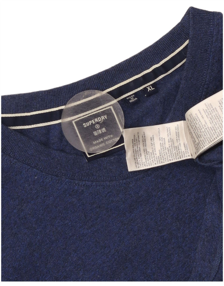 Superdry T-shirt top til mænd XL blå bomuld
