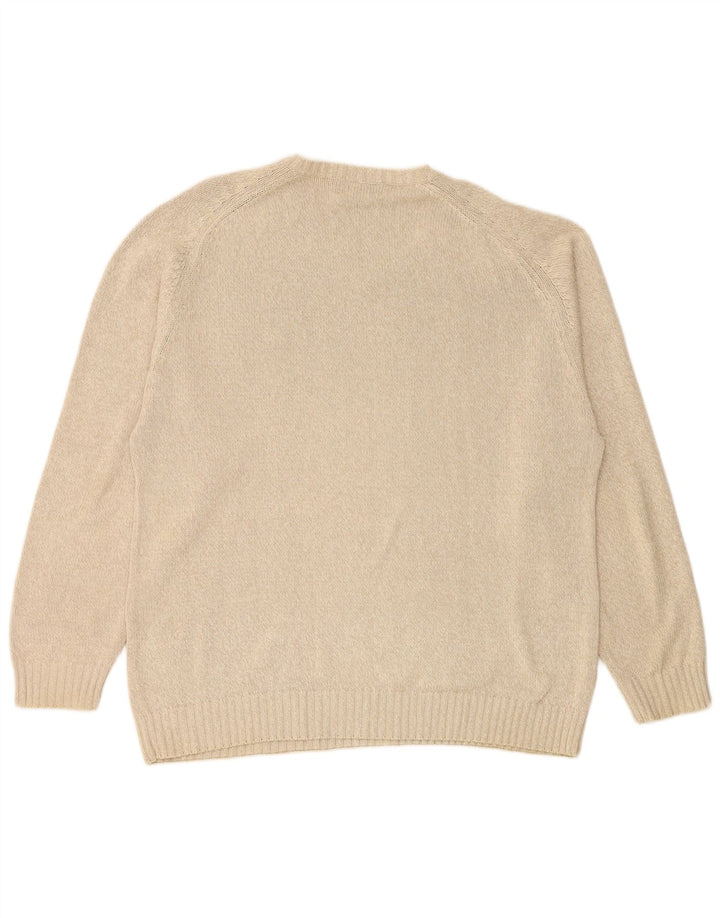 KAPPA Herre V-hals sweater 2XL Beige Bomuld