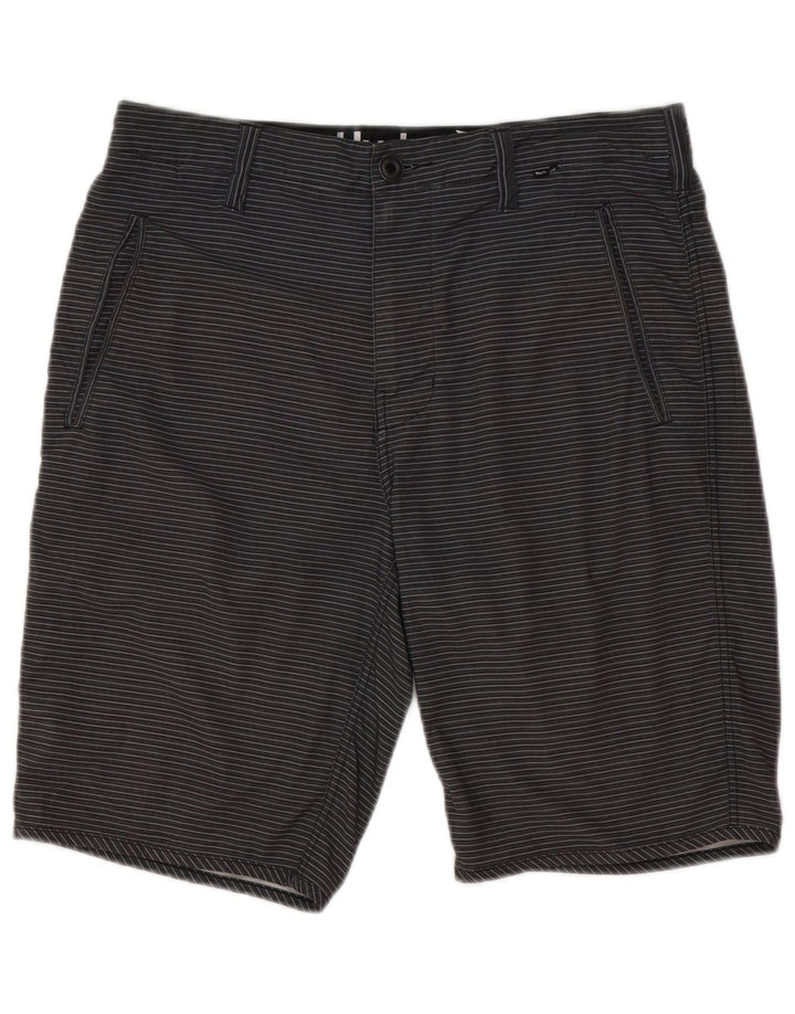 Hurley Herre Chino Shorts W31 mellemgrå stribet polyester