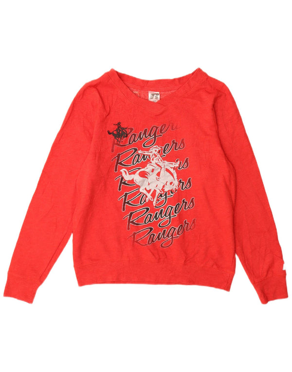 Russell Athletic Girls Rangers Sweatshirt Jumper 11-12 år Stor Rød