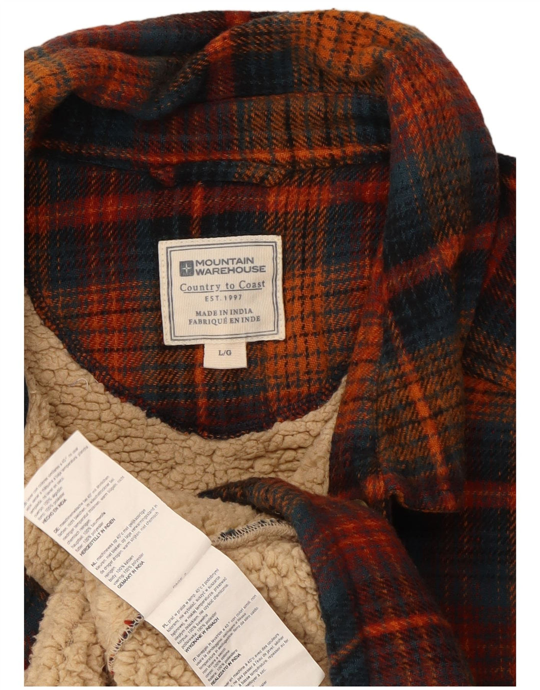 Mountain Warehouse Herre skovhugger Flanelskjorte Stor flerfarvet ternet