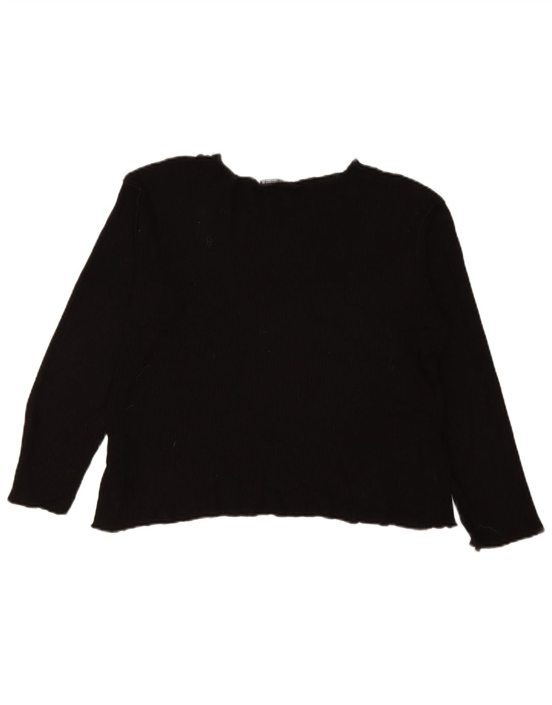 Zara Dame Oversized Top Langærmet UK 10 Small Black Viscose