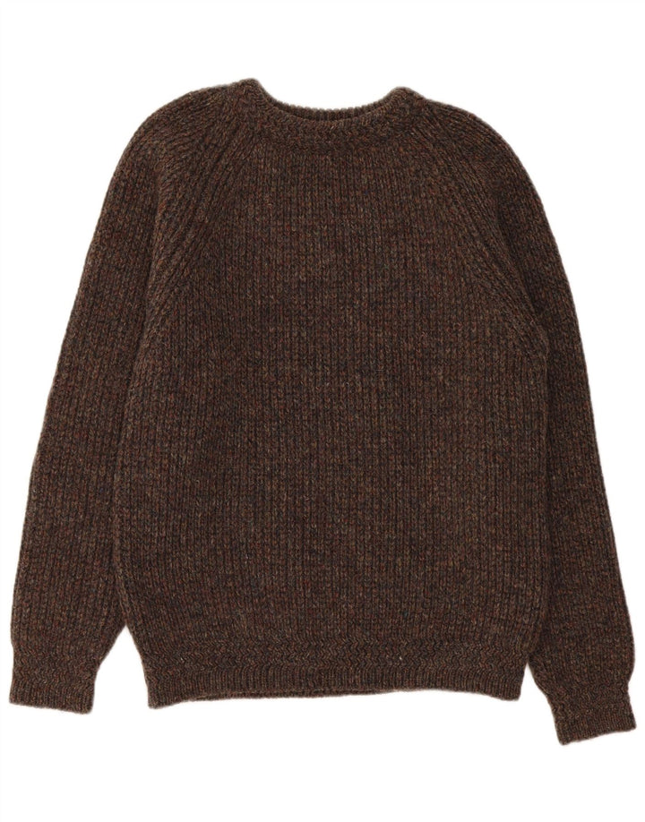 Magee Herre Crew Neck Jumper Sweater Large Brown Flecked New Wool