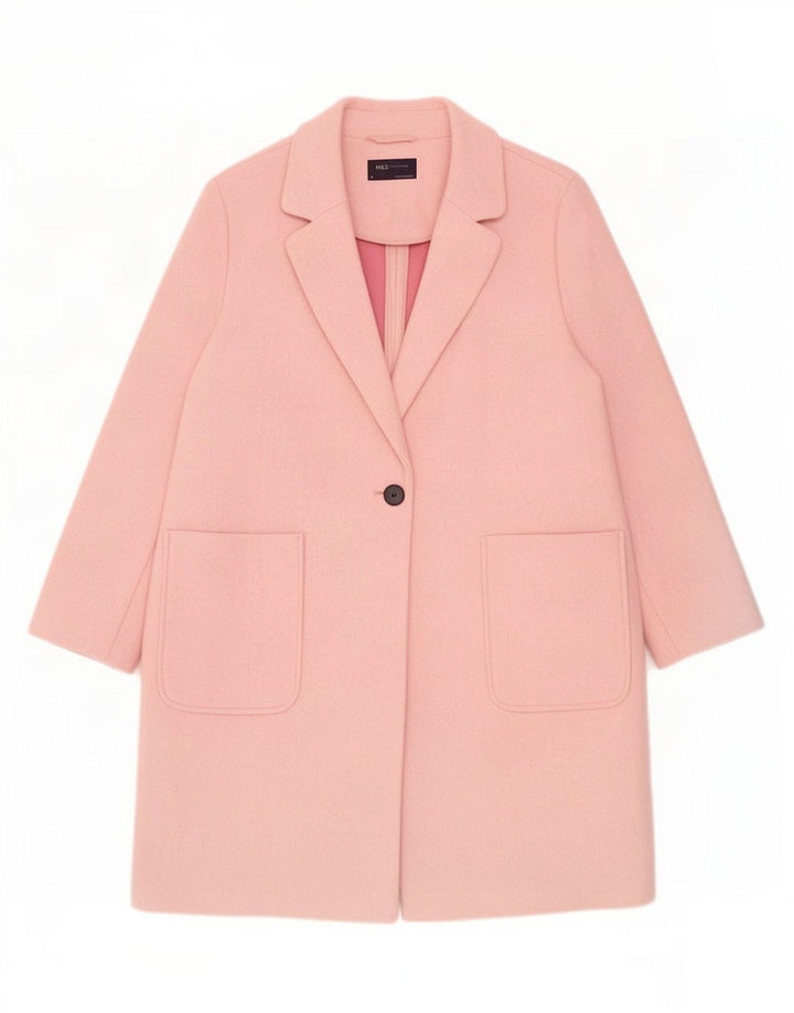 Marks & Spencer Dameoverfrakke UK 18 XL Pink Polyester