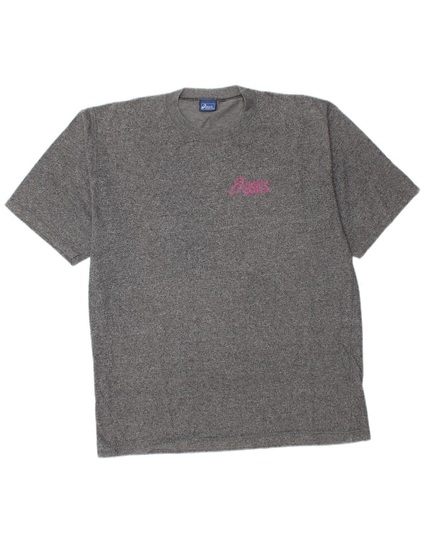 Asics Herre T-shirt Top Medium Grey Flecked Bomuld