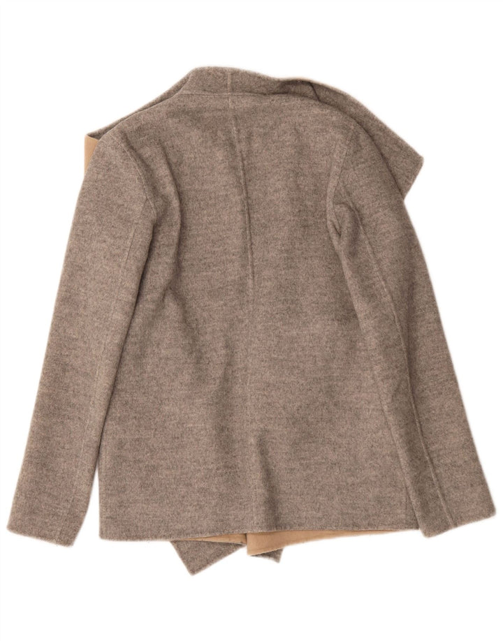 Massimo Dutti Dame Oversized Open Blazer Jacket UK 6 XS Grå Colourblock