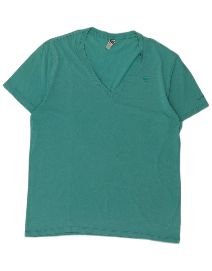 G-Star Herre T-shirt Top Medium turkis bomuld