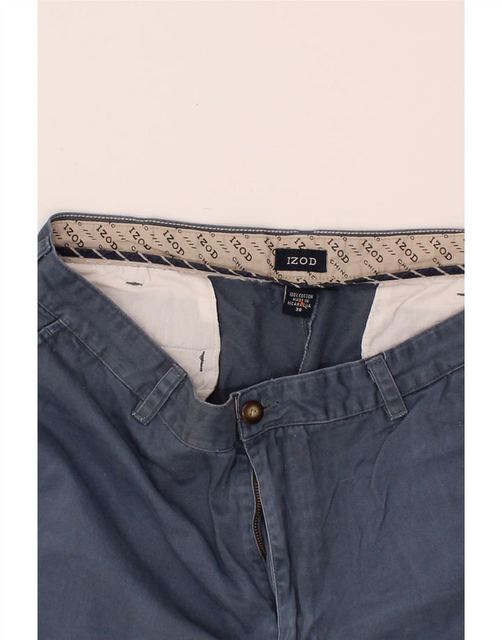 IZOD Mens Chino Shorts W38 XL Navy Blue Cotton Vintage Izod and Second-Hand Izod from Messina Hembry 