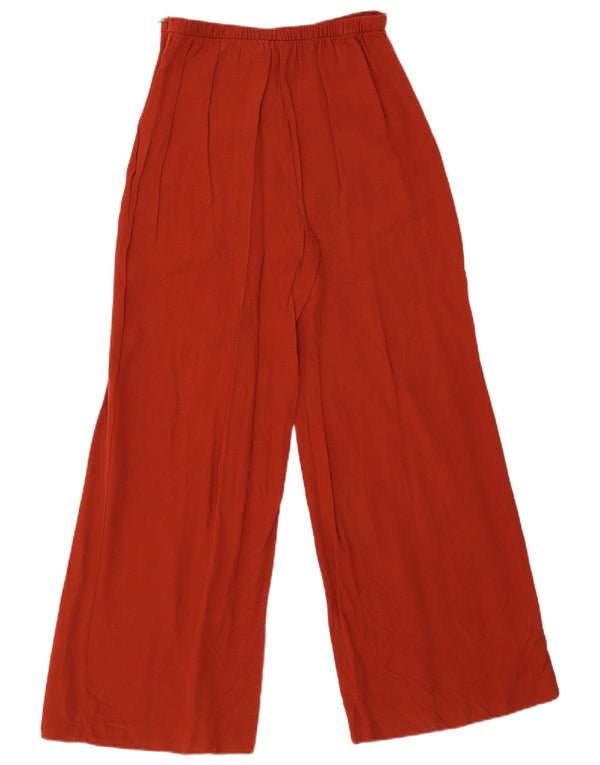 Zara kvinders højtaljede brede ben Casual bukser XS W24 L29 Orange